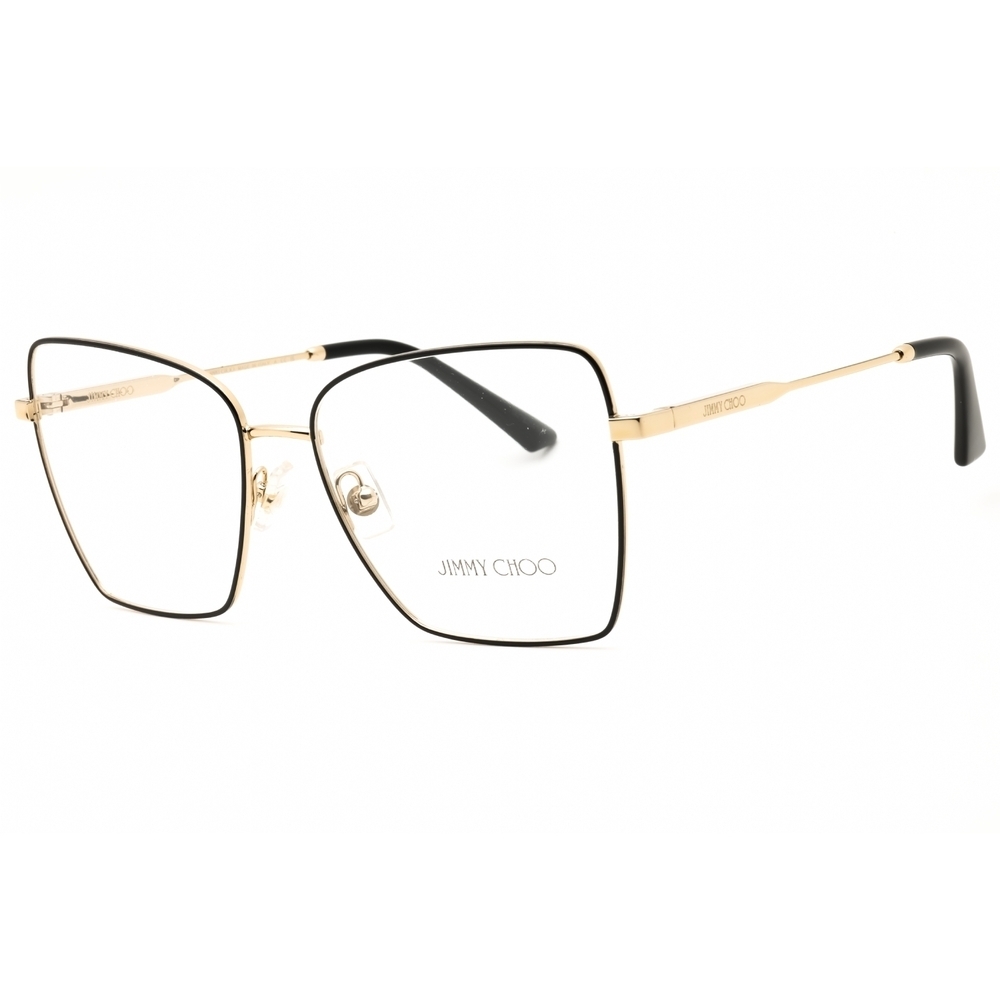 Jimmy Choo JC2007 Eyeglasses Pale Gold Black Metal Rectangle